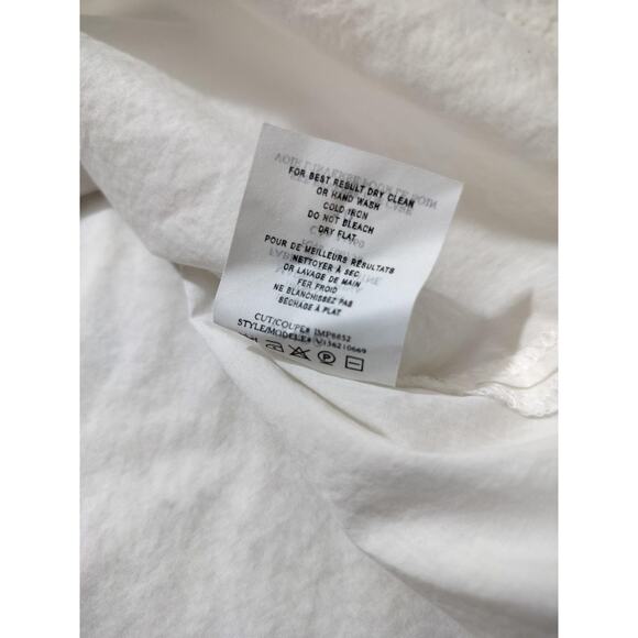 Vince womens white classic cotton blouse top long sleeve size 10 - Picture 15 of 15